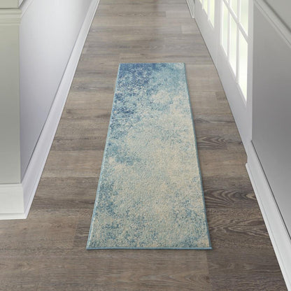 Nourison - Passion 22in x 76in Navy Light Blue Area Rug - PSN10-99446735430 veiw 2