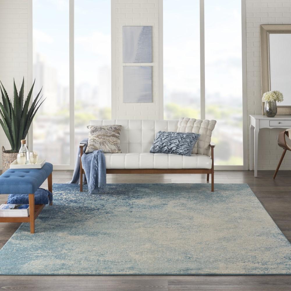 Nourison - Passion 67in x 96in Navy Light Blue Area Rug - PSN10-99446734570 veiw 2