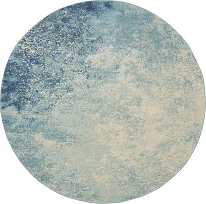 Nourison - Passion 8 x Round Navy Light Blue Area Rug - PSN10-99446734624 veiw 1