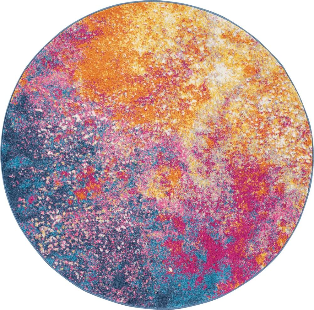 Nourison - Passion PSN10 Multicolor 4 x Round Colorful Area Rug - PSN10-99446469304 veiw 1
