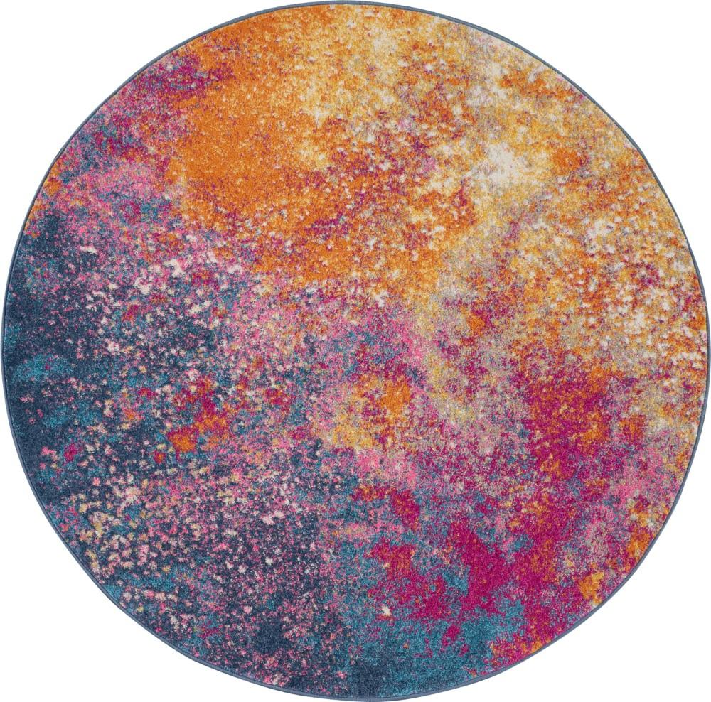 Nourison - Passion PSN10 Multicolor 53in x Round Colorful Area Rug - PSN10-99446469328 veiw 1