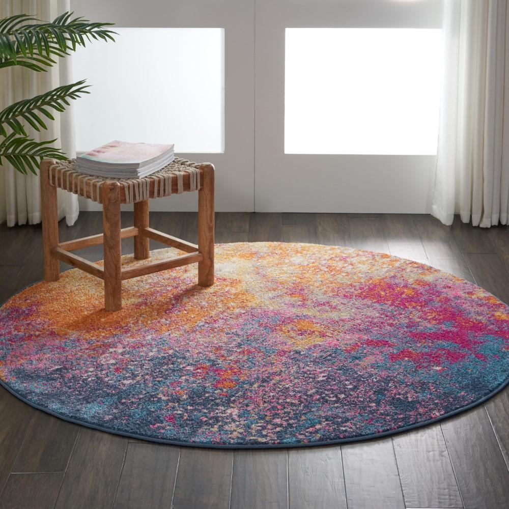 Nourison - Passion PSN10 Multicolor 53in x Round Colorful Area Rug - PSN10-99446469328 veiw 2