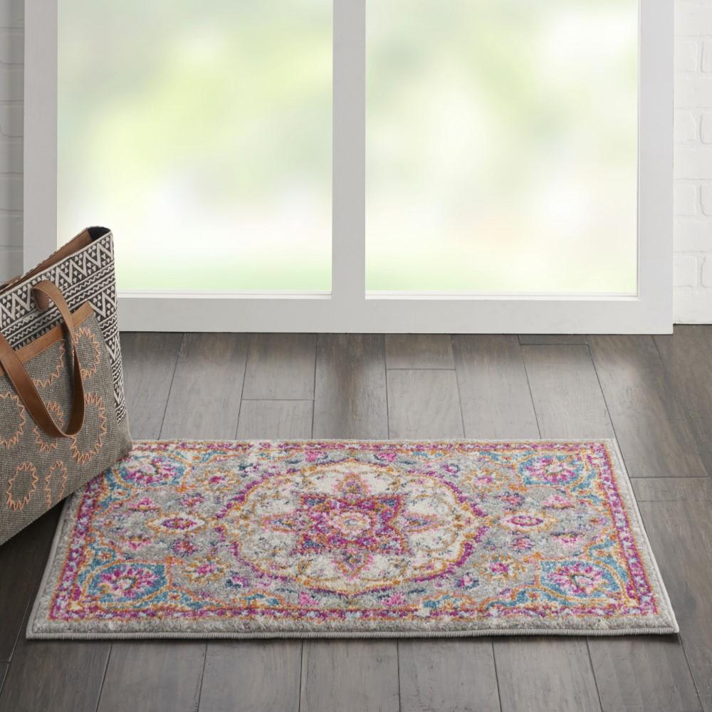 Nourison - Passion Bohemian 110in x 210in Bone Multi Colored Area Rug - PSN22-99446717498 veiw 2