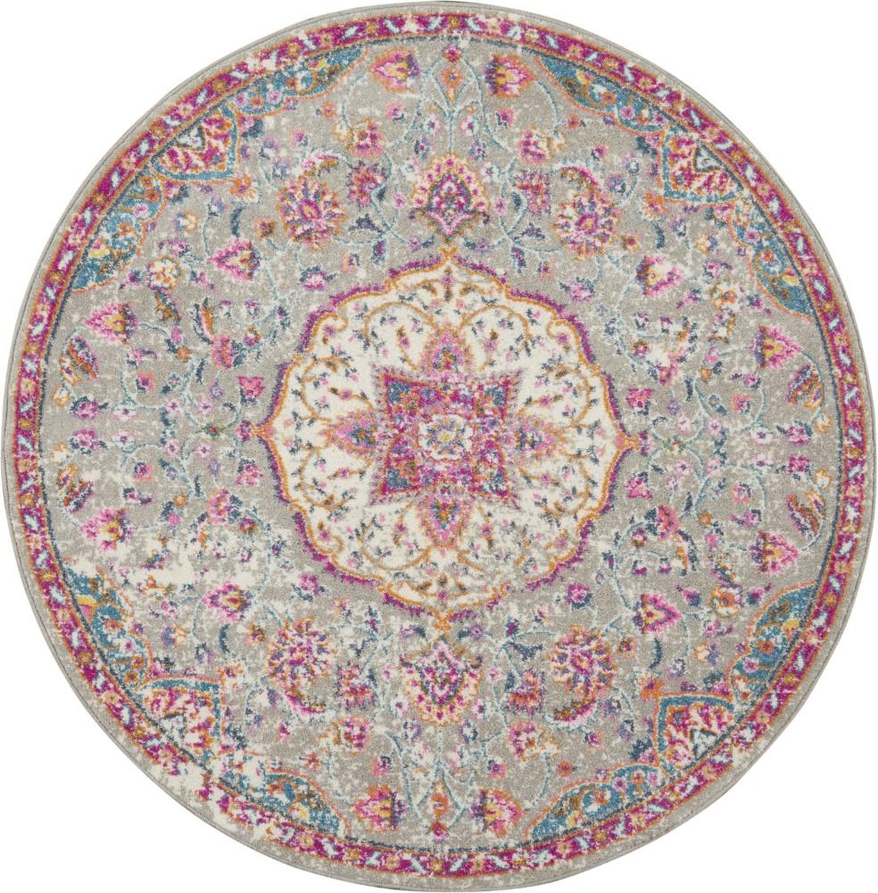 Nourison - Passion Bohemian Bone Multi Colored 53in x ROUND Area Rug - PSN22-99446717696 veiw 1