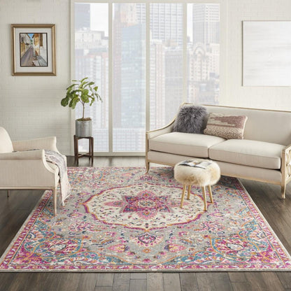 Nourison - Passion Bohemian 67in x 96in Bone Multi Colored Area Rug - PSN22-99446717788 veiw 2