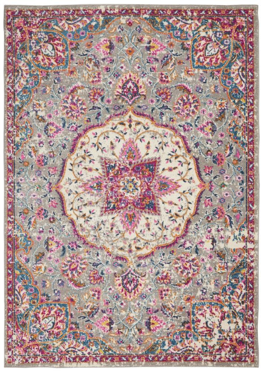 Nourison - Passion Bohemian Bone Multi Colored 8 x 10 Area Rug - PSN22-99446717870 veiw 1
