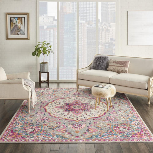 Nourison - Passion Bohemian Bone Multi Colored 8 x 10 Area Rug - PSN22-99446717870 veiw 2