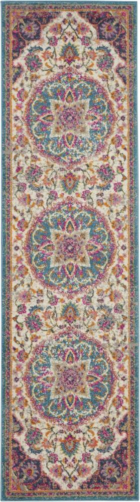 Nourison - Passion 22in x 76in Bohemian Ivory Multi Colored Area Rug - PSN22-99446717603 veiw 1