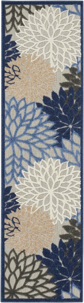 Nourison - Aloha 23in x 10 Blue Patio Area Rug - ALH05-99446739889 veiw 1