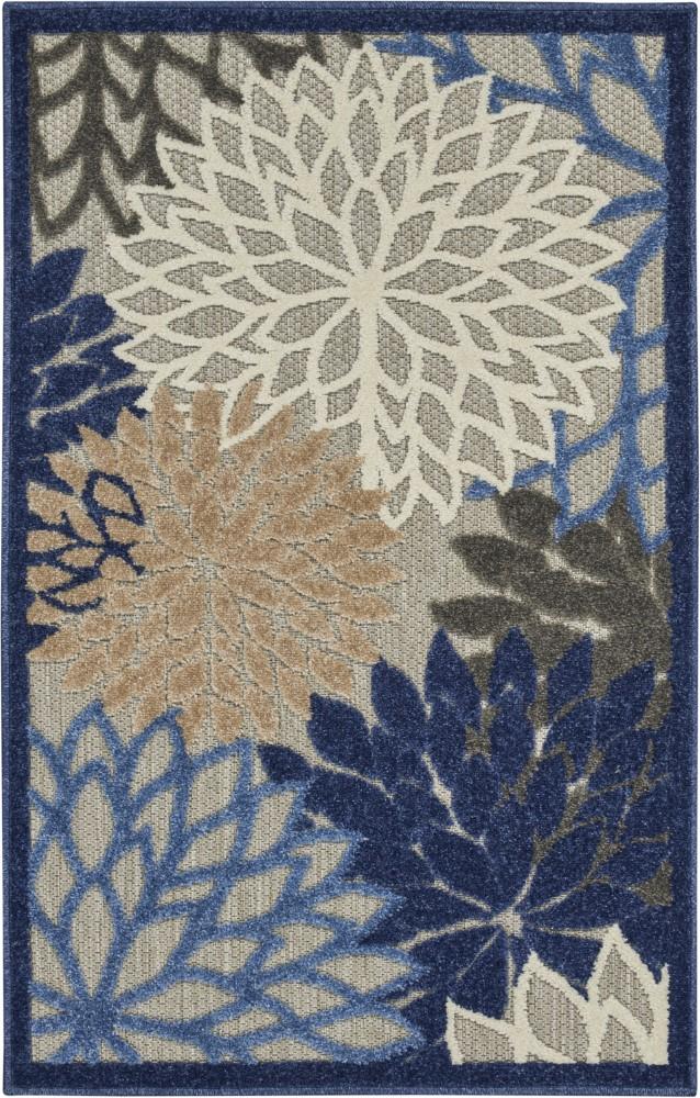 Nourison - Aloha 28in x 4 Blue Patio Area Rug - ALH05-99446738745 veiw 1