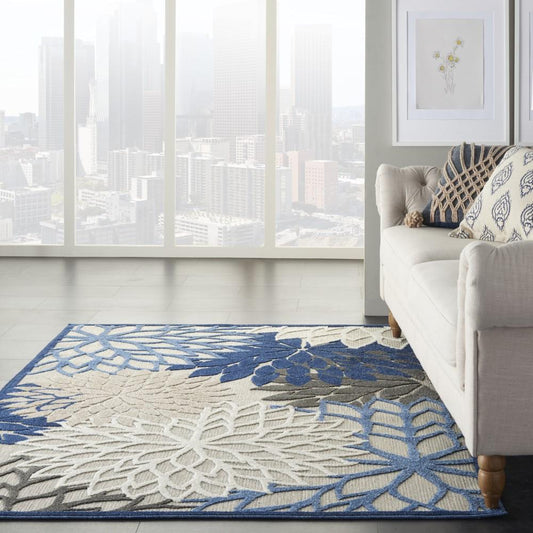 Nourison - Aloha 36in x 56in Blue Patio Area Rug - ALH05-99446738752 veiw 2