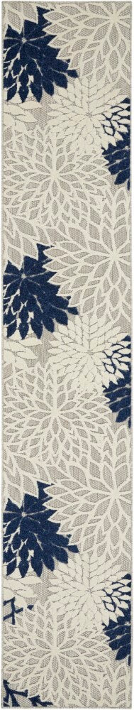 Nourison - Aloha 23in x 10 Ivory Navy Area Rug - ALH05-99446778895 veiw 1