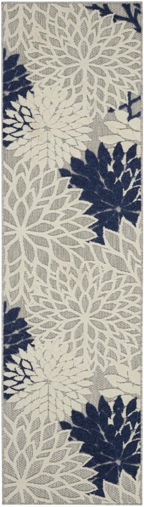 Nourison - Aloha 23in x 8 Ivory Navy Area Rug - ALH05-99446778888 veiw 1