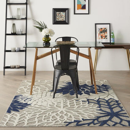 Nourison - Aloha 36in x 56in Ivory Navy Area Rug - ALH05-99446778789 veiw 2