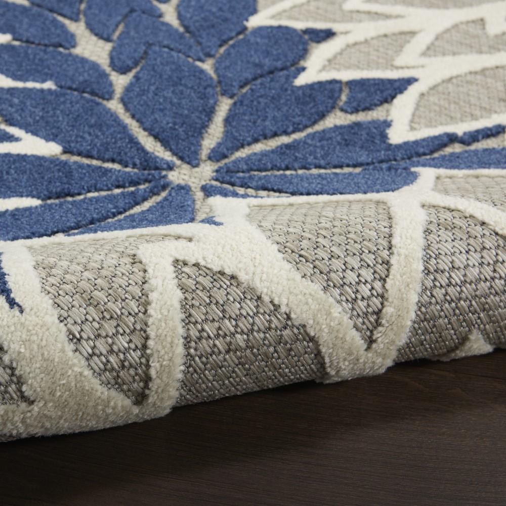 Nourison - Aloha 710in x Round Ivory Navy Area Rug - ALH05-99446779052 veiw 3