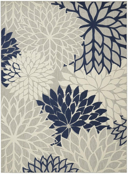 Nourison - Aloha 96in x 13 Ivory Navy Area Rug - ALH05-99446778864 veiw 1