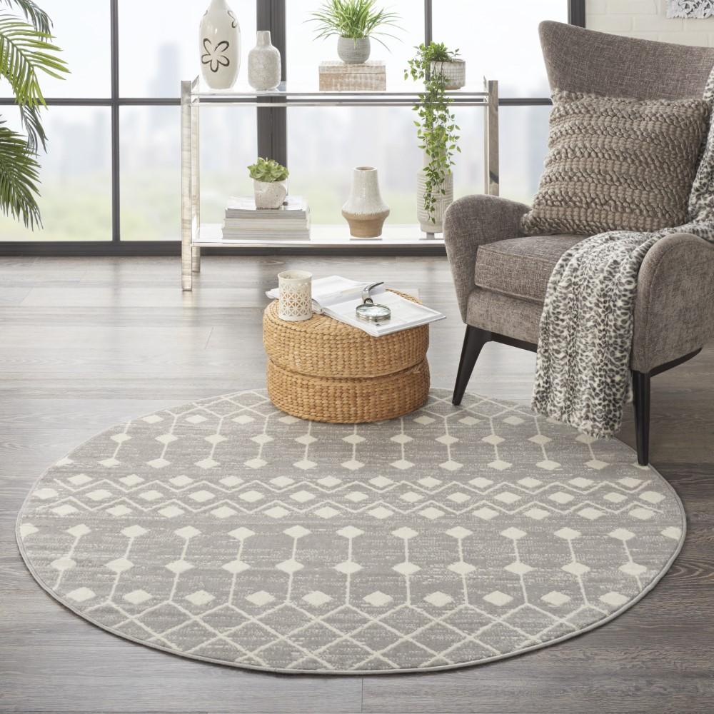 Nourison - Grafix 53in x Round Bone Area Rug - GRF37-99446753045 veiw 2