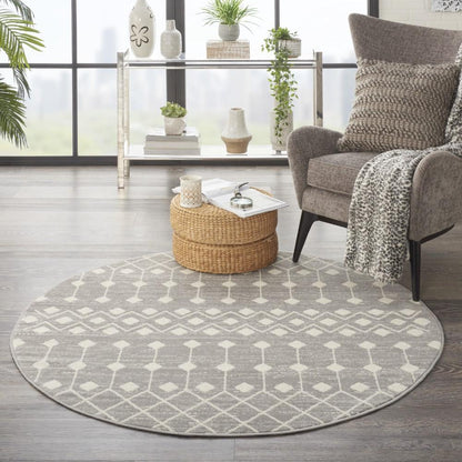 Nourison - Grafix 53in x Round Bone Area Rug - GRF37-99446753045 veiw 2