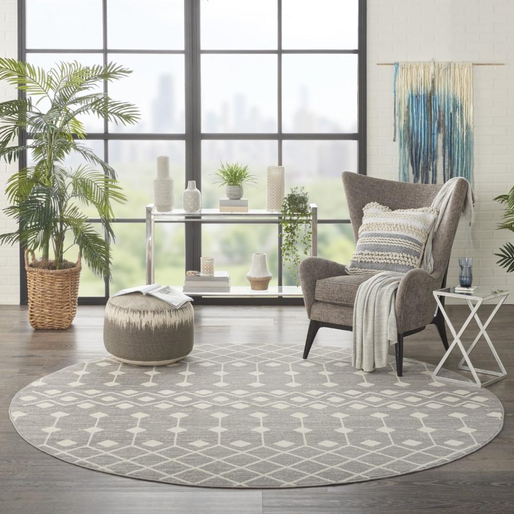 Nourison - Grafix 8 x Round Bone Area Rug - GRF37-99446753069 veiw 2