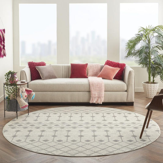 Nourison - Grafix 8 x Round Ivory Area Rug - GRF37-99446753229 veiw 2