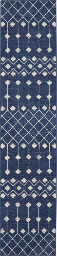 Nourison - Grafix 23in x 76in Navy Area Rug - GRF37-99446753267 veiw 1