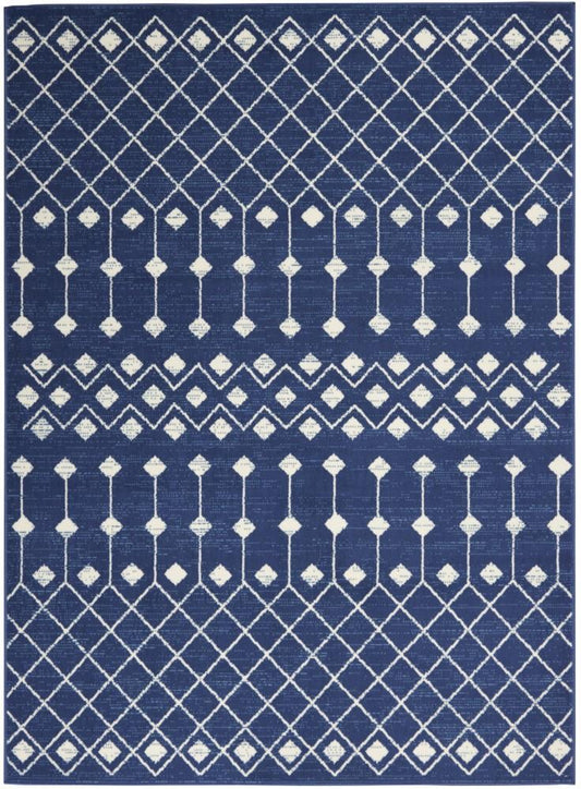 Nourison - Grafix 53in x 73in Navy Area Rug - GRF37-99446753236 veiw 1