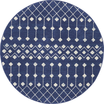Nourison - Grafix 53in x Round Navy Area Rug - GRF37-99446753359 veiw 1