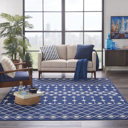 Nourison - Grafix 710in x 910in Navy Area Rug - GRF37-99446753243 veiw 2