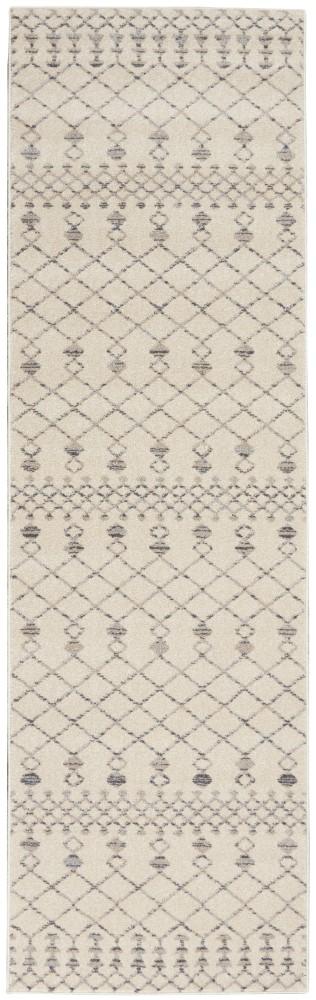 Nourison - Palermo 22in x 76in Beige and Bone Distressed Bohemian Area Rug - PMR03-99446719843_CLOSEOUT veiw 1