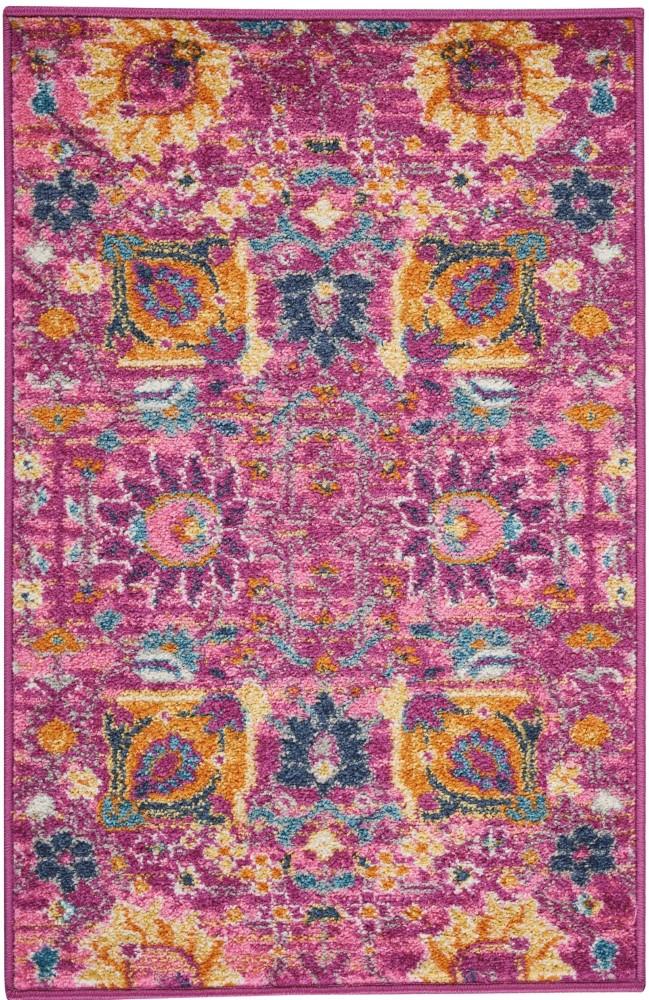 Nourison - Passion 22in x 34in Pink Boho Area Rug - PSN01-99446389633 veiw 1