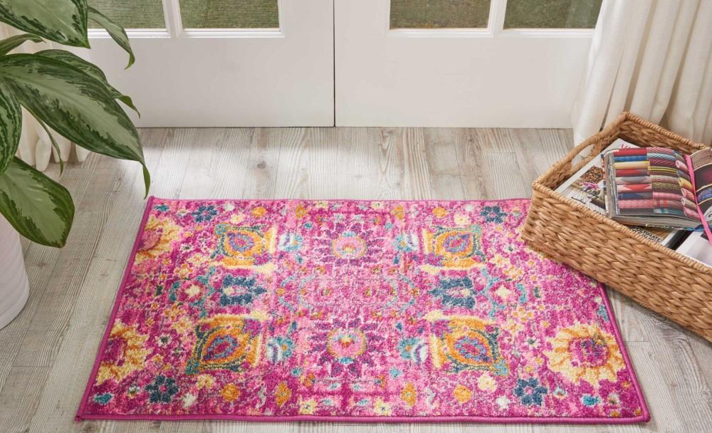 Nourison - Passion 22in x 34in Pink Boho Area Rug - PSN01-99446389633 veiw 2