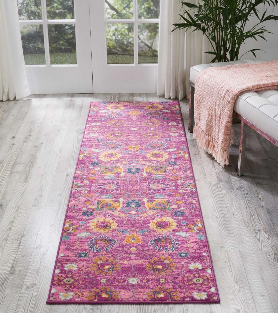 Nourison - Passion PSN01 Pink 22in x 76in Hallway Rug - PSN01-99446389664 veiw 2