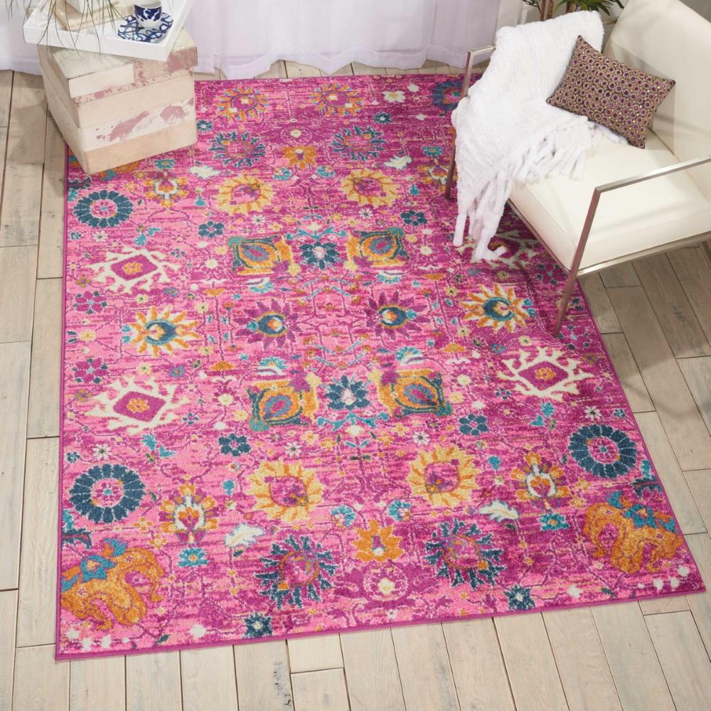Nourison - Passion PSN01 Pink 39in x 59in Boho Area Rug - PSN01-99446389688 veiw 2