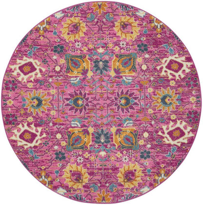 Nourison - Passion PSN01 Pink 53in x Round Rug - PSN01-99446784711 veiw 1