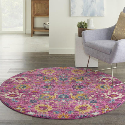 Nourison - Passion PSN01 Pink 53in x Round Rug - PSN01-99446784711 veiw 2