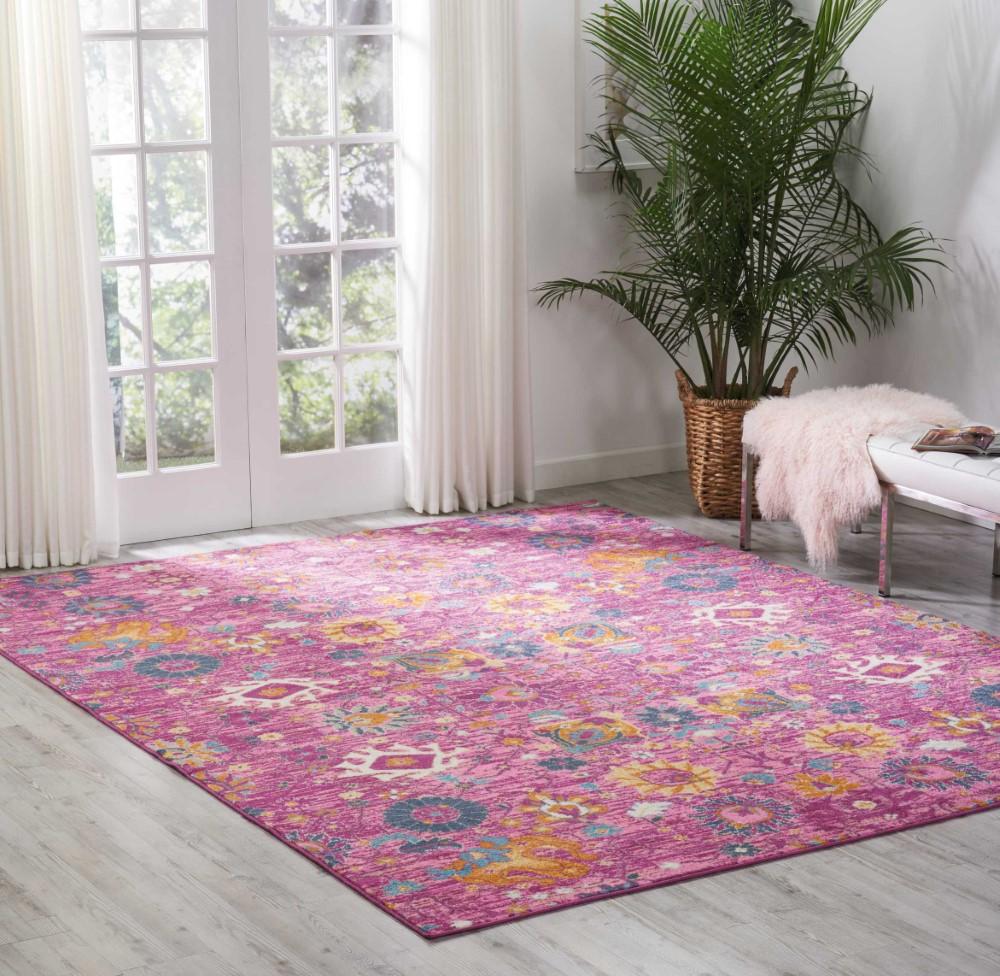 Nourison - Passion PSN01 Pink 8x10 Large Rug - PSN01-99446389718 veiw 2