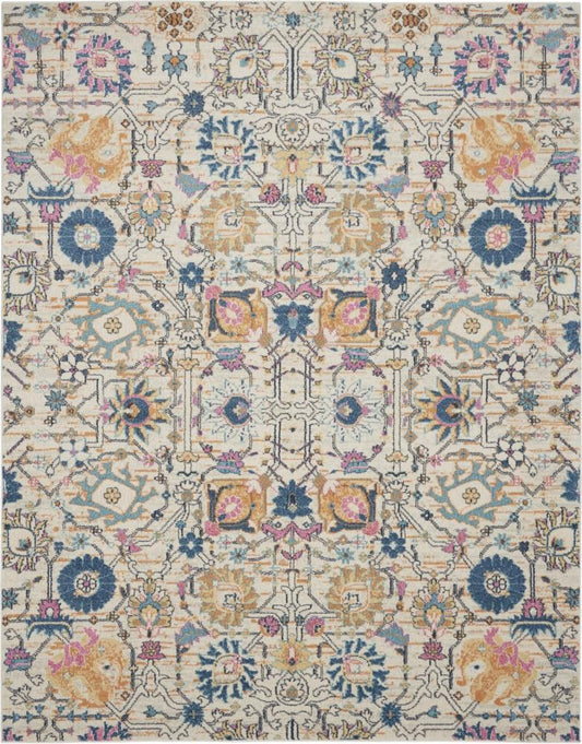 Nourison - Passion 67in x 96in Ivory Multicolor Area Rug - PSN01-99446477170 veiw 1