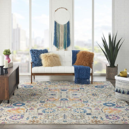 Nourison - Passion 67in x 96in Ivory Multicolor Area Rug - PSN01-99446477170 veiw 2