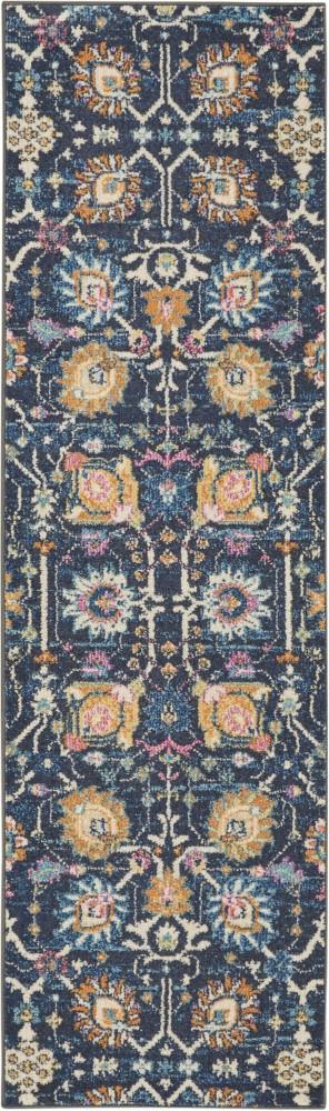 Nourison - Passion 22in x 76in Navy and Blue Area Rug - PSN01-99446477392 veiw 1
