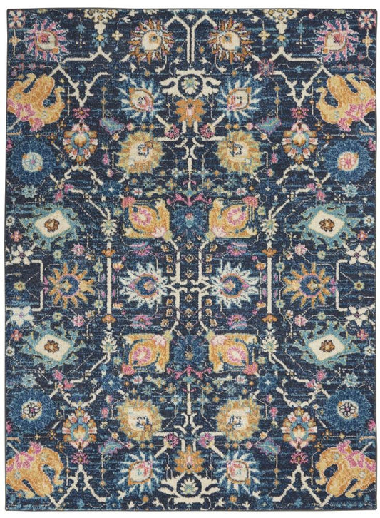 Nourison - Passion 39in x 59in Navy and Blue Area Rug - PSN01-99446477408 veiw 1