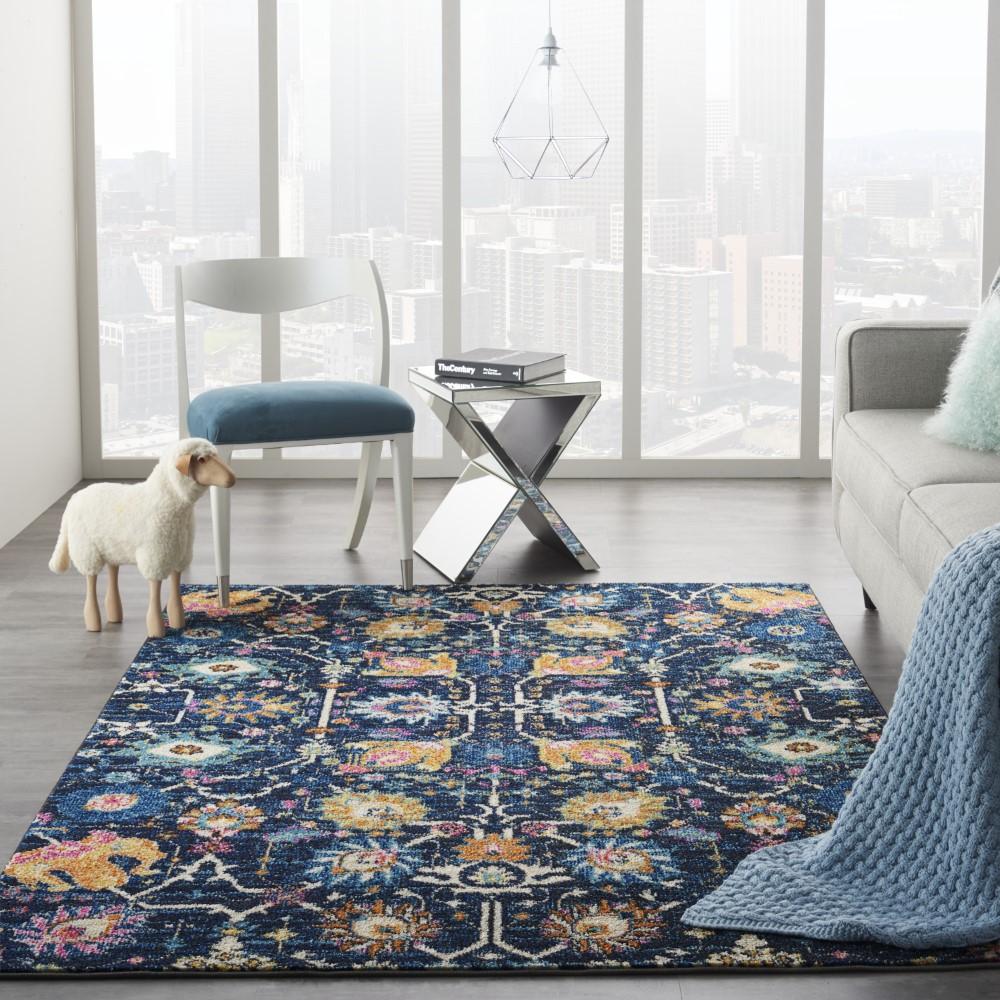 Nourison - Passion 53in x 73in Navy and Blue Area Rug - PSN01-99446477200 veiw 2
