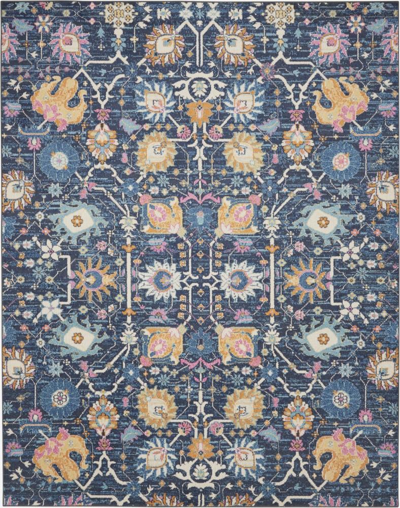 Nourison - Passion 8 x 10 Navy and Blue Area Rug - PSN01-99446477422 veiw 1