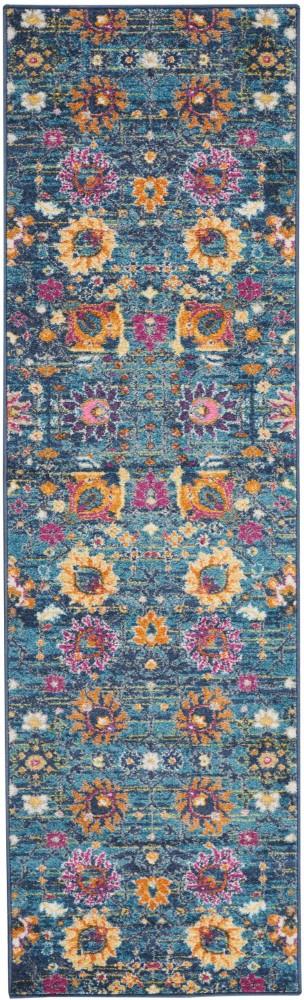 Nourison - Passion PSN01 Blue Multicolor 22in x 76in Hallway Rug - PSN01-99446387615 veiw 1