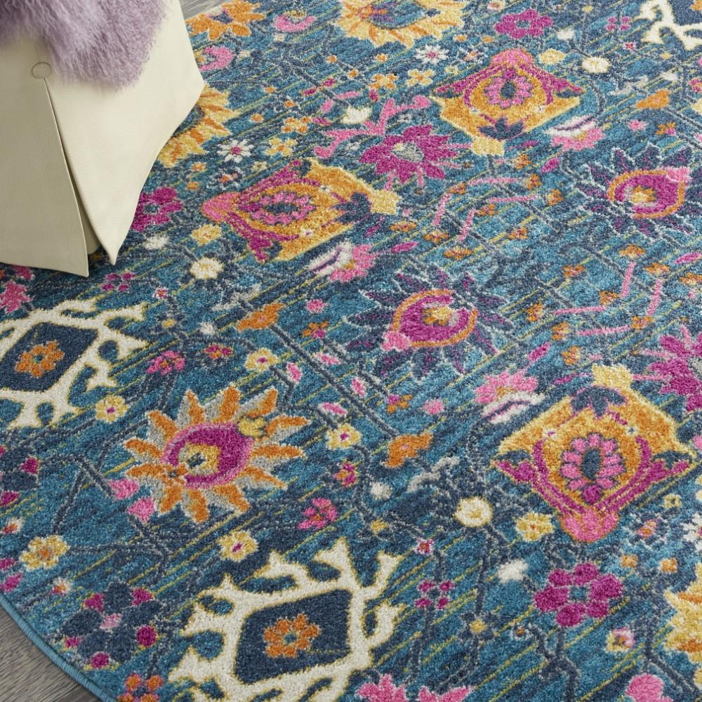 Nourison - Passion PSN01 Blue Multicolor 4 x Round Hallway Rug - PSN01-99446002624 veiw 3
