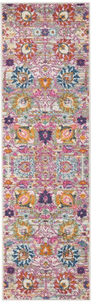Nourison - Passion PSN01 Pink and Grey 110in x 6 Hallway Rug - PSN01-99446387882 veiw 1