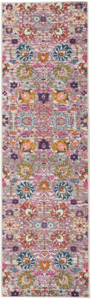 Nourison - Passion PSN01 Pink and Grey 22in x 76in Hallway Rug - PSN01-99446387899 veiw 1