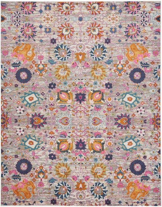 Nourison - Passion PSN01 Pink and Grey 8x10 Large Rug - PSN01-99446387974 veiw 1