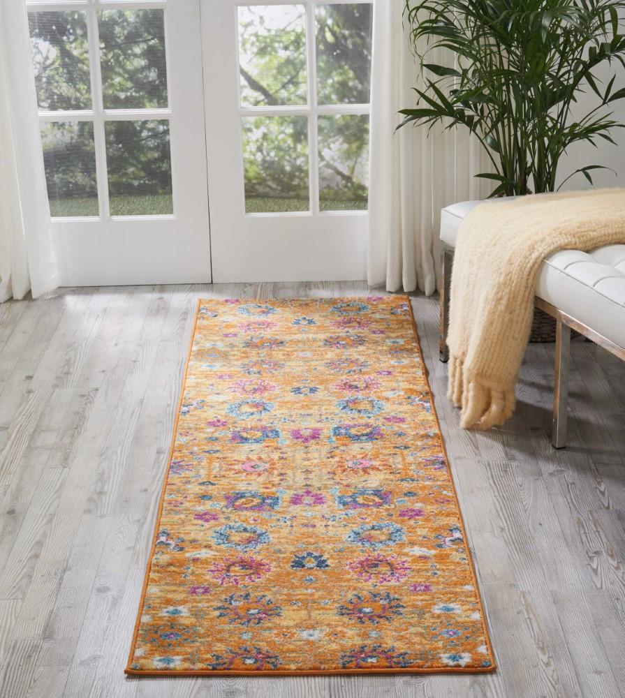 Nourison - Passion PSN01 Orange 22in x 76in Hallway Rug - PSN01-99446387790 veiw 2