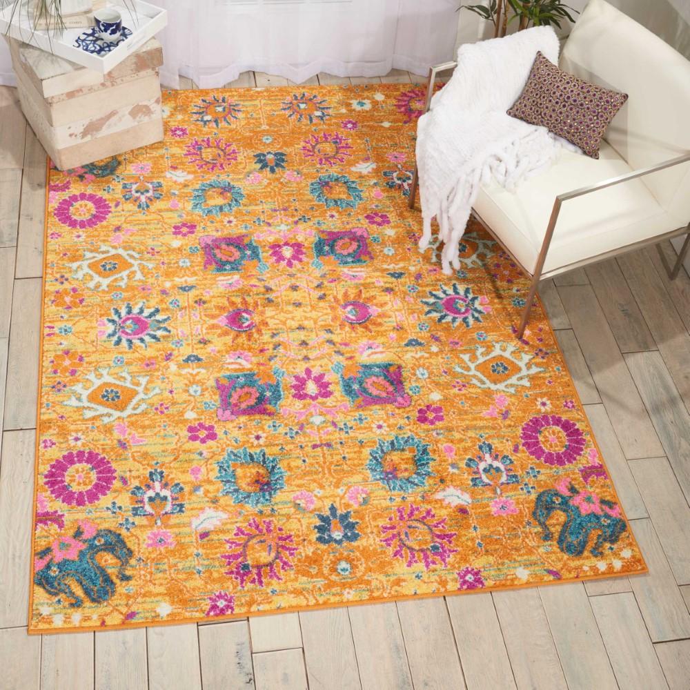 Nourison - Passion PSN01 Orange 53in x 73in Boho Area Rug - PSN01-99446387820 veiw 2
