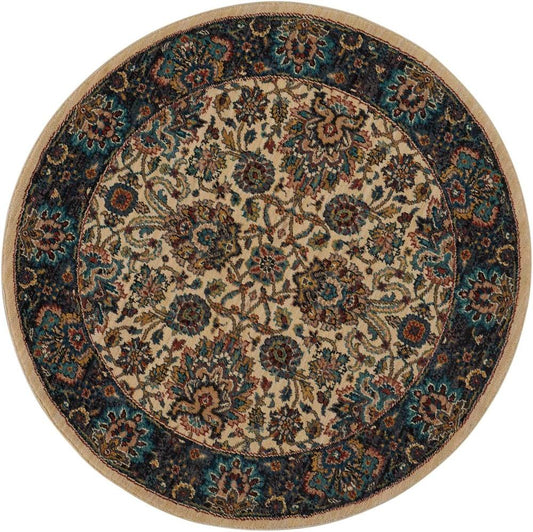 Nourison - 2020 NR201 White Multicolor 5 x Round Area Rug - NR201-99446363619 - CLOSEOUT veiw 1